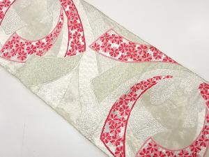 アンティーク　束ね熨斗に花模様織り出し袋帯（材料）